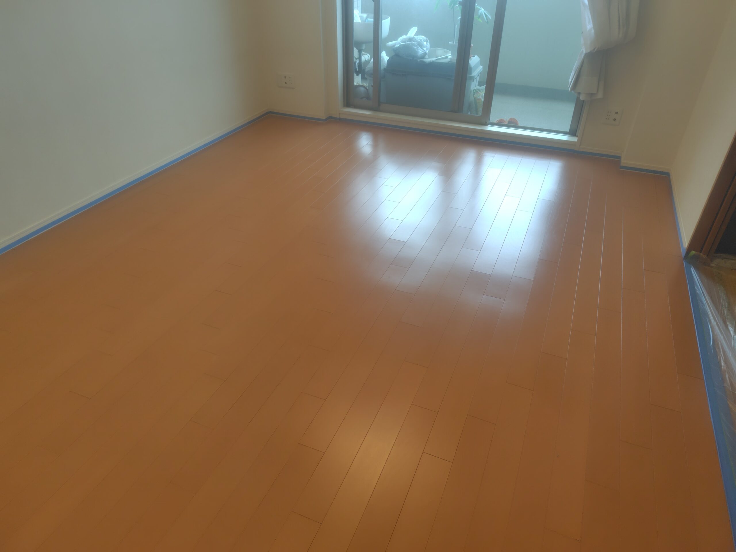 【施工前】戸田市フロアコーティングの施工前｜埼玉県戸田市のご入居中戸建てのフローリング（シリコンフロアコーティング施工前）