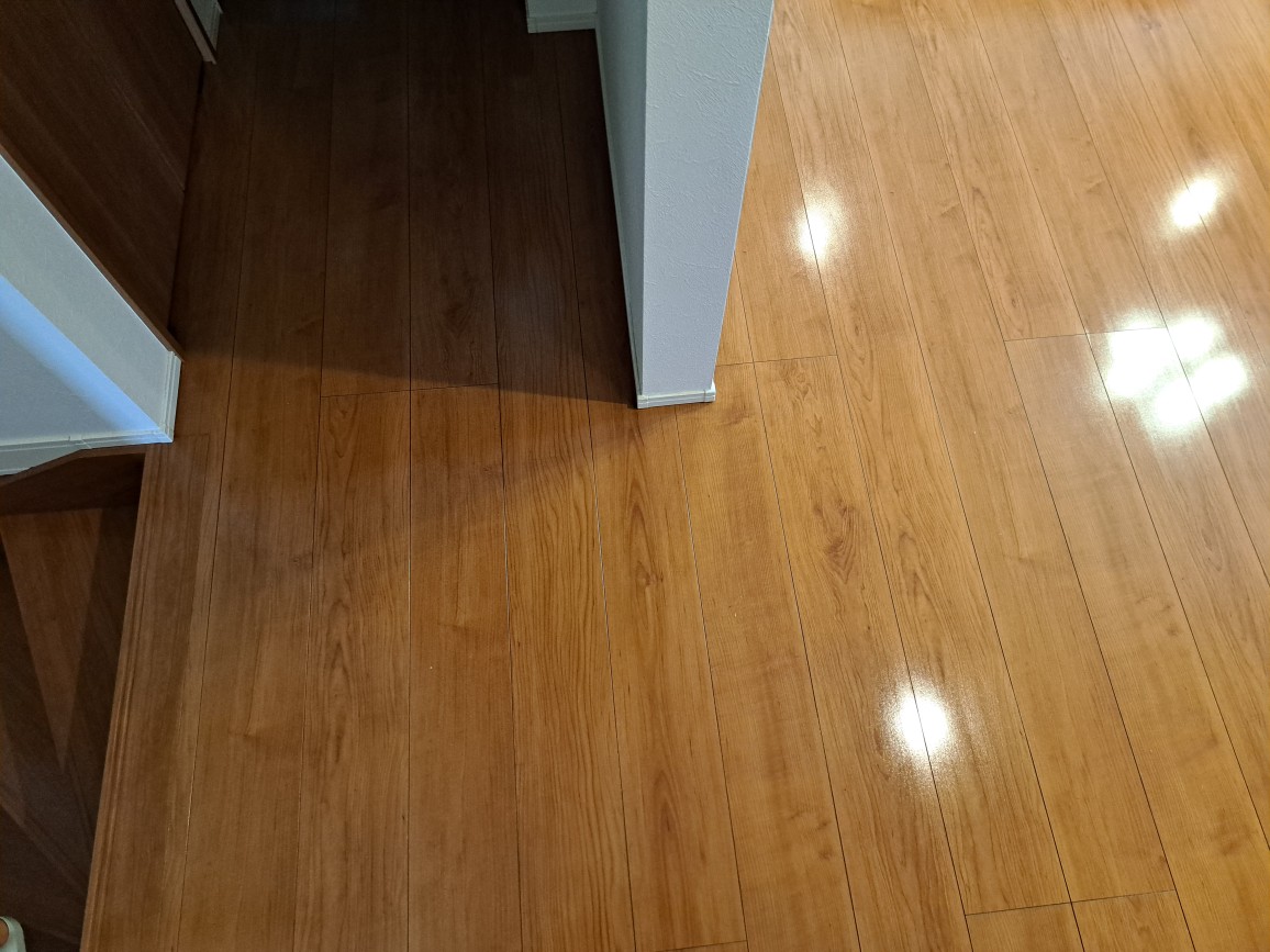 【施工後】葛飾区フロアコーティングの施工後|東京都葛飾区のご入居中戸建てにシリコンフロアコーティングを施工した仕上り