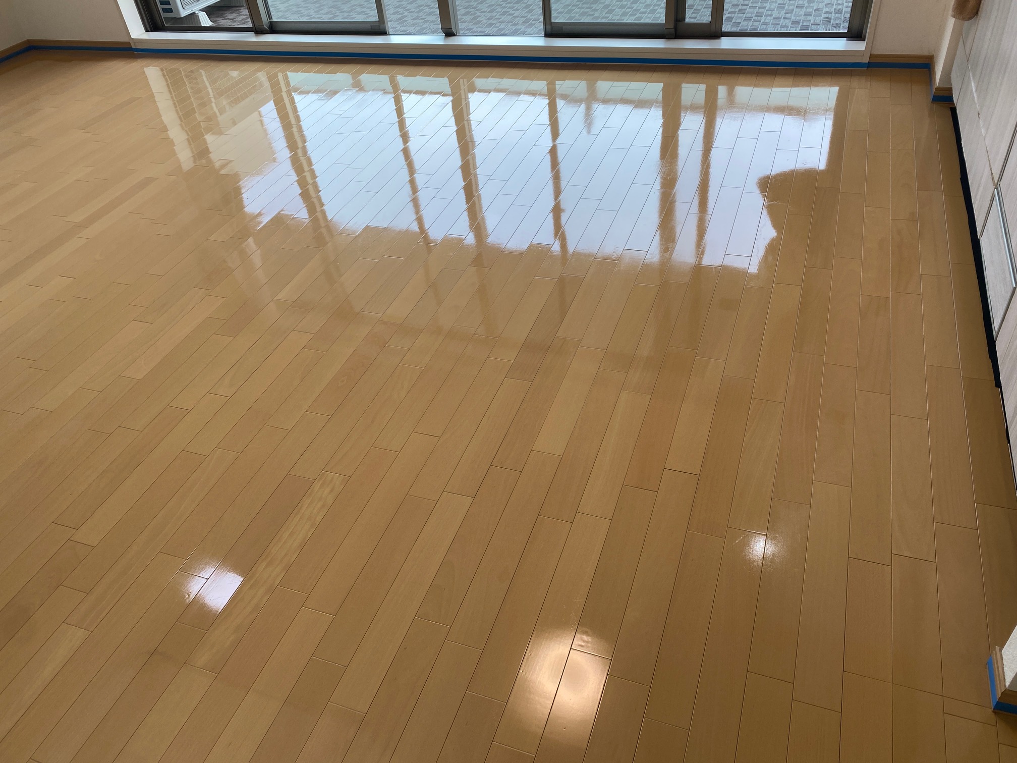 【施工後】川崎市フロアサンディングの施工後｜神奈川県川崎市のご入居中マンションにフロアサンディングを施工した仕上り