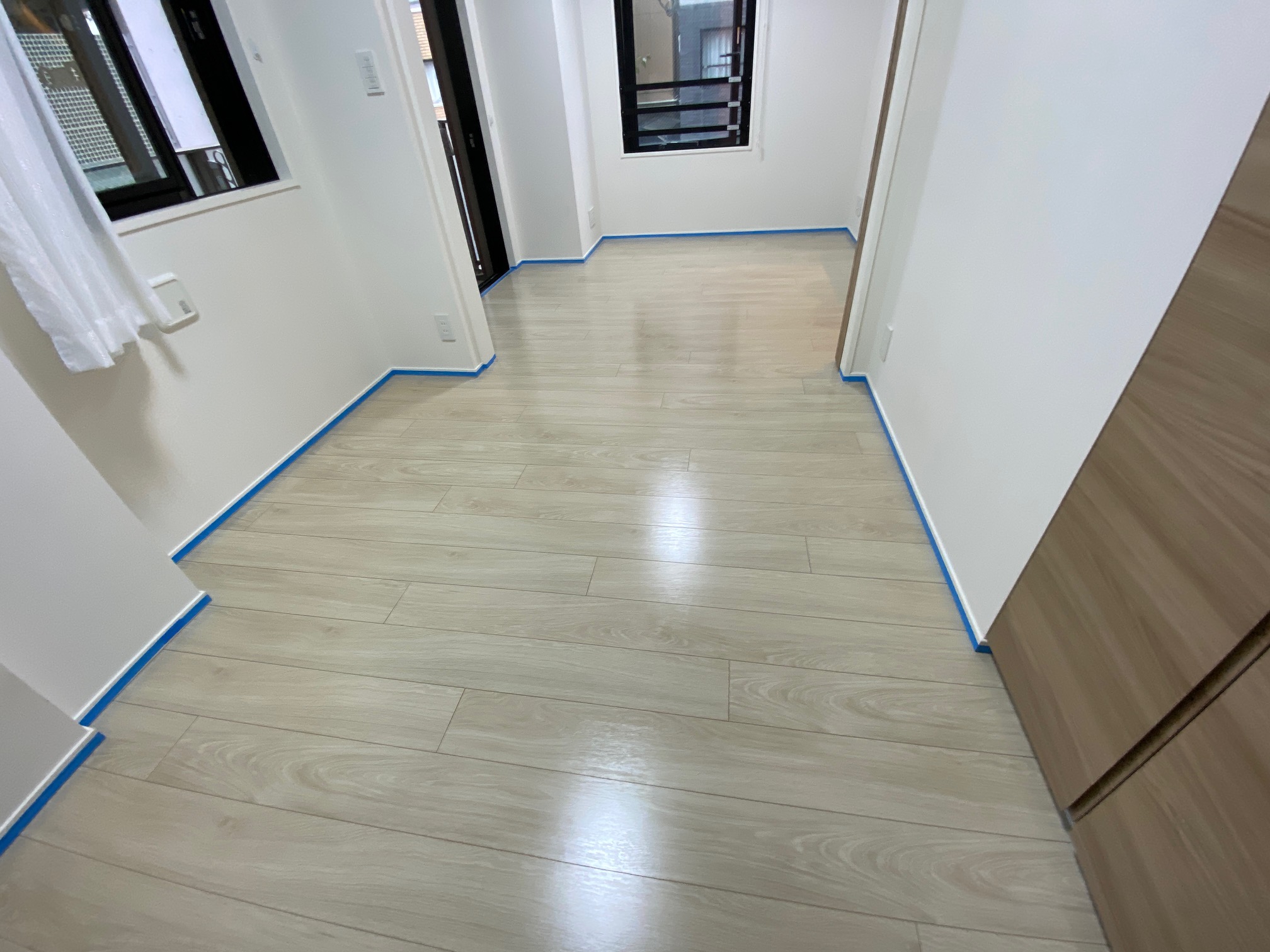【施工後】台東区フロアコーティングの施工後|東京都台東区の中古マンションにセラミックガラスフロアコーティングを施工した仕上り