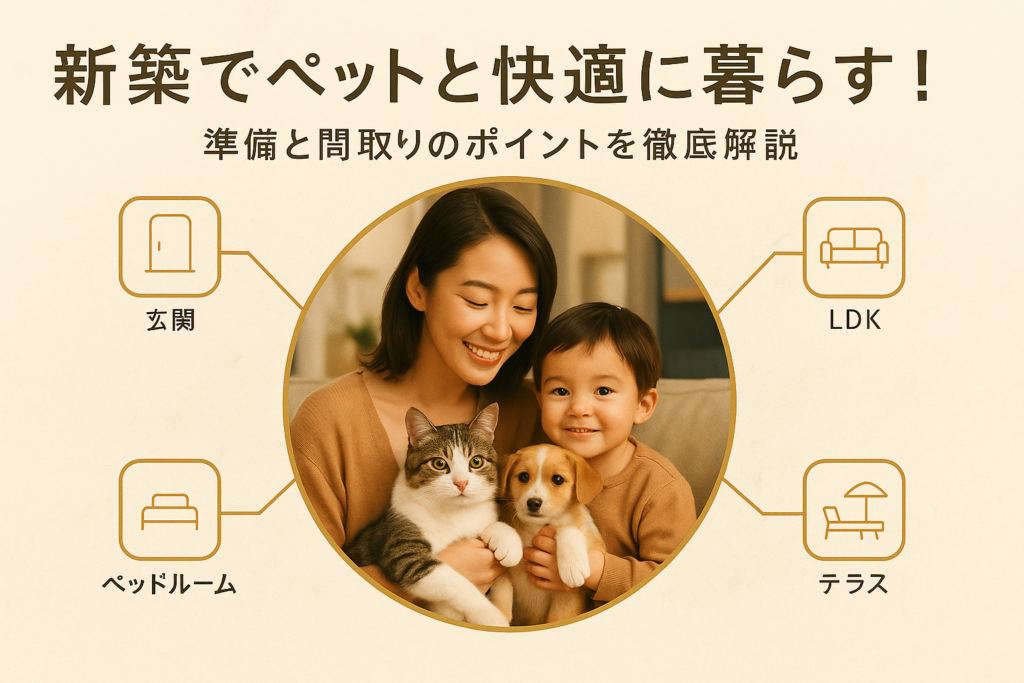 新築のペット対策を解説する記事のイメージ画像