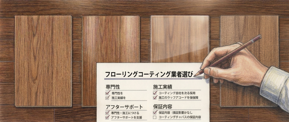 フローリングコーティング業者選びで失敗しないためのチェックポイント