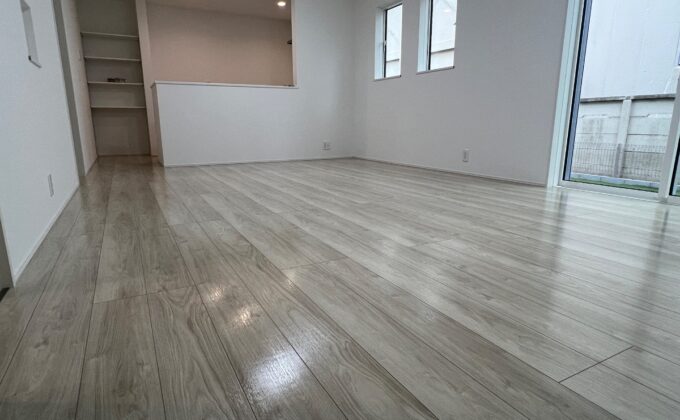 【施工後】茨城県筑西市 ご新築戸建て Ｌ様邸 シリコンフロアコーティング施工事例 フロアコートプロ シリコンフロアコーティング施工済み