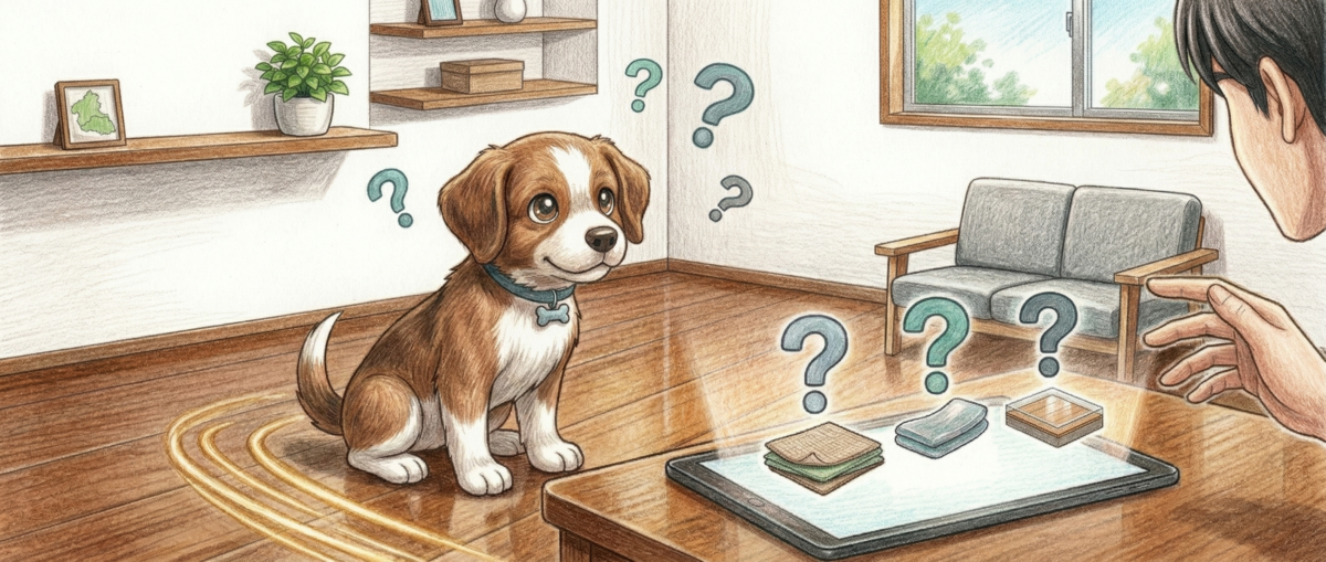 フロアコーティング施工不可のクッションフロアとシートフローリングの確認イメージ