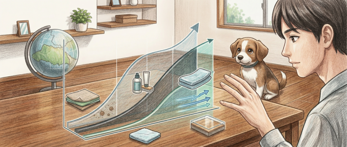 戸建てマンション賃貸の住居タイプ別ペット用フロアコーティング費用比較のイメージ
