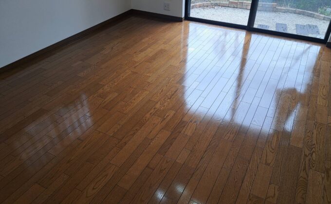 【施工後】千葉県八千代市 ご入居中戸建て Ｕ様邸 シリコンフロアコーティング施工事例 フロアコートプロ シリコンフロアコーティング施工済み