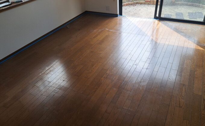 【施工前】千葉県八千代市 ご入居中戸建て Ｕ様邸 シリコンフロアコーティング施工事例 施工前の状態