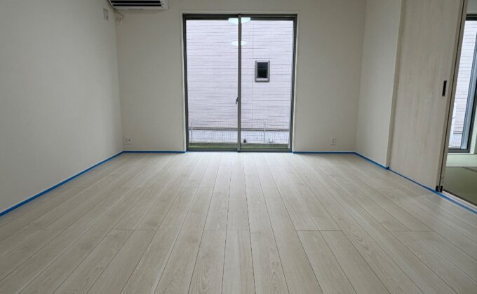 【施工前】栃木県下野市 ご新築戸建て Ｌ様邸 ガラスフロアコーティング施工事例 施工前の状態