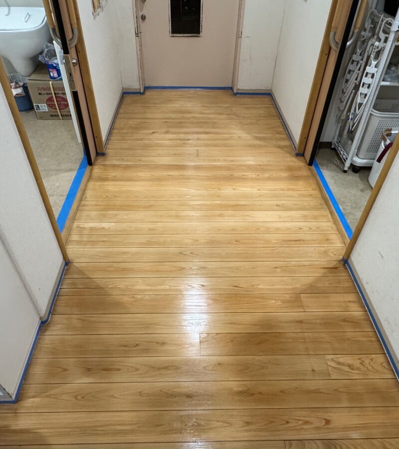 【施工後】練馬区フロアサンディングの施工後｜東京都練馬区の保育施設にフロアサンディングを施工した仕上り