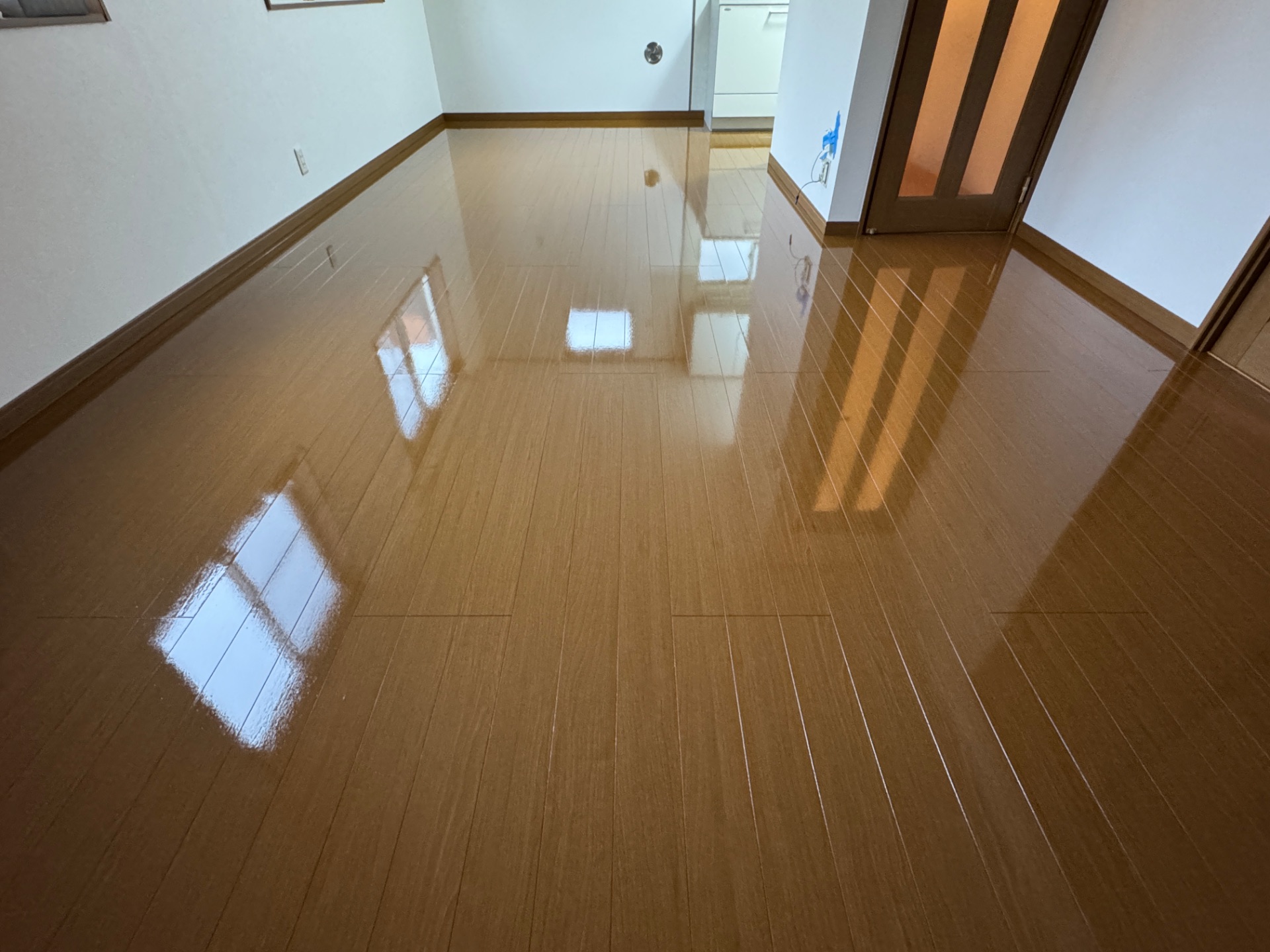【施工後】川口市フロアコーティングの施工後|埼玉県川口市のご入居中戸建てにシリコンフロアコーティングを施工した仕上り