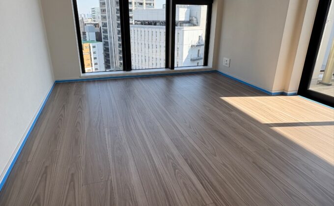 【施工前】東京都大田区 ご新築マンション Ｋ様邸 セラミックガラスフロアコーティング施工事例 施工前の状態