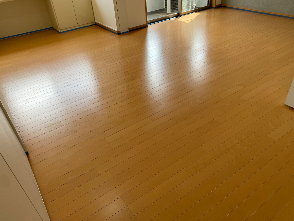 【施工前】台東区フロアコーティングの施工前｜東京都台東区の中古マンションのフローリング（ガラスフロアコーティング施工前）