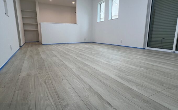 【施工前】茨城県筑西市 ご新築戸建て Ｌ様邸 シリコンフロアコーティング施工事例 施工前の状態