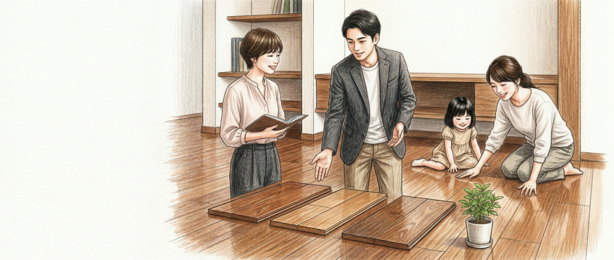 フローリングコーティングの安全性・性能・機能性の品質基準を示すイメージ