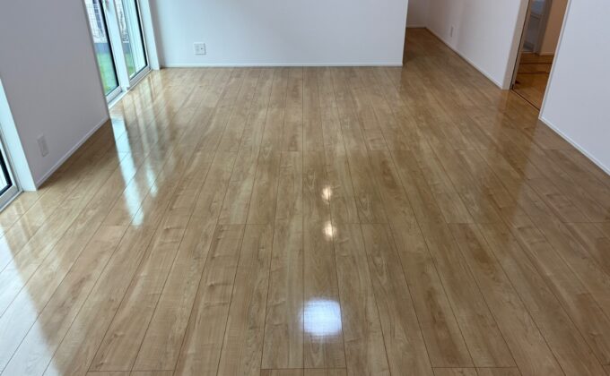 【施工後】栃木県下野市 ご新築戸建て Ｌ様邸 シリコンフロアコーティング施工事例 フロアコートプロ シリコンフロアコーティング施工済み