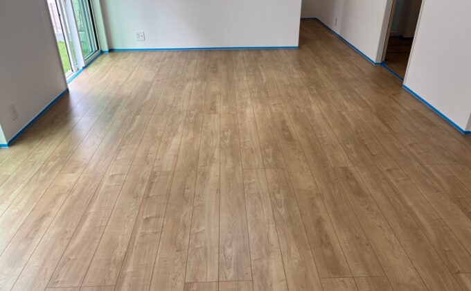 【施工前】栃木県下野市 ご新築戸建て Ｌ様邸 シリコンフロアコーティング施工事例 施工前の状態