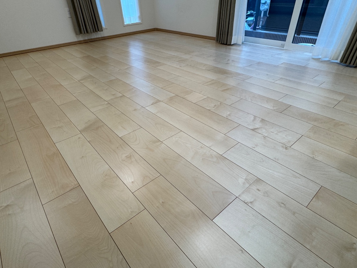 【施工後】杉並区フロアコーティングの施工後|東京都杉並区のご新築戸建てにワンニャンすべらんフロアコーティングを施工した仕上り