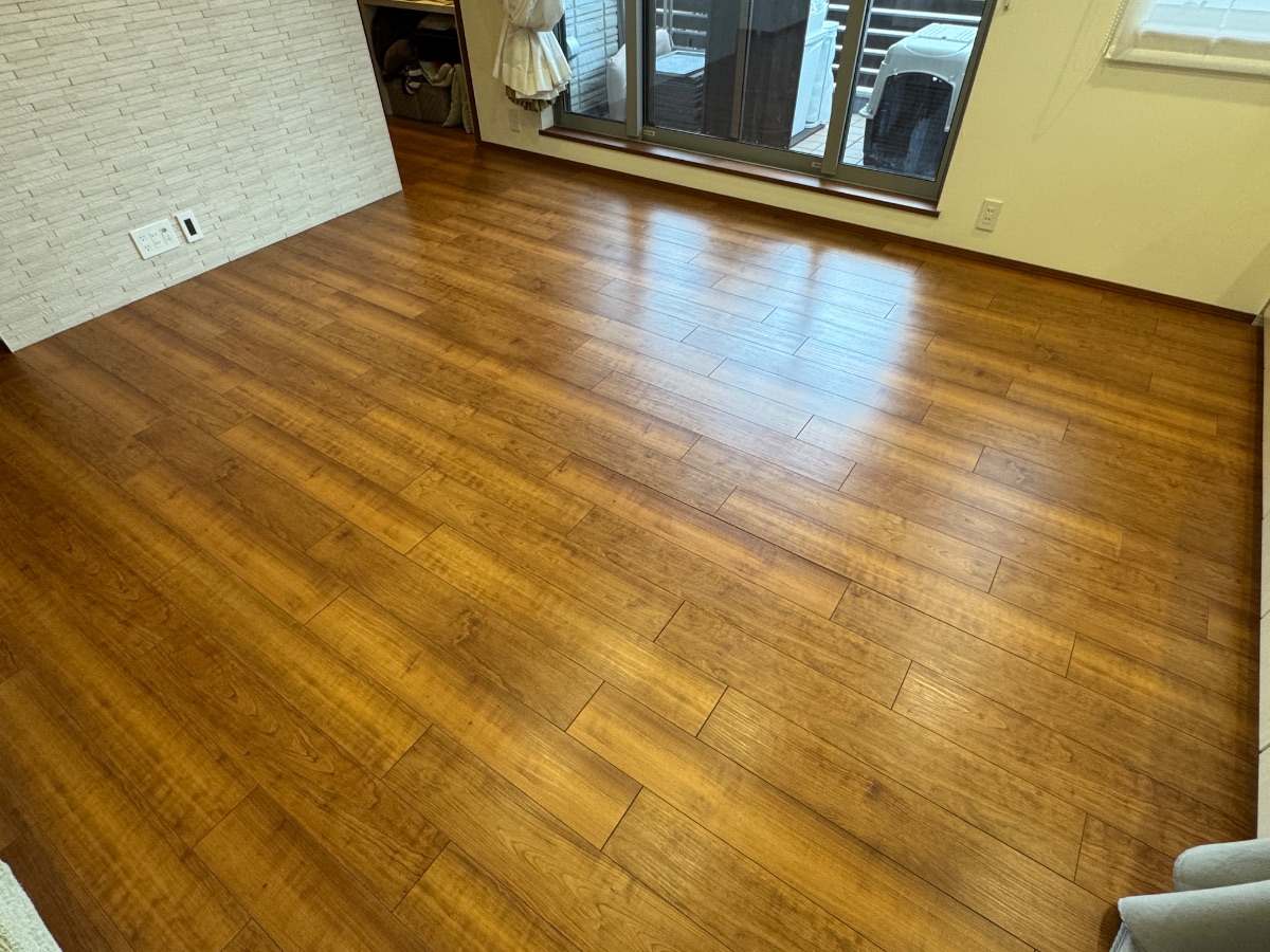 【施工後】千葉県市川市 ご入居中戸建て Ｋ様邸 ワンニャンすべらん施工事例 フロアコートプロ ワンニャンすべらん施工済み