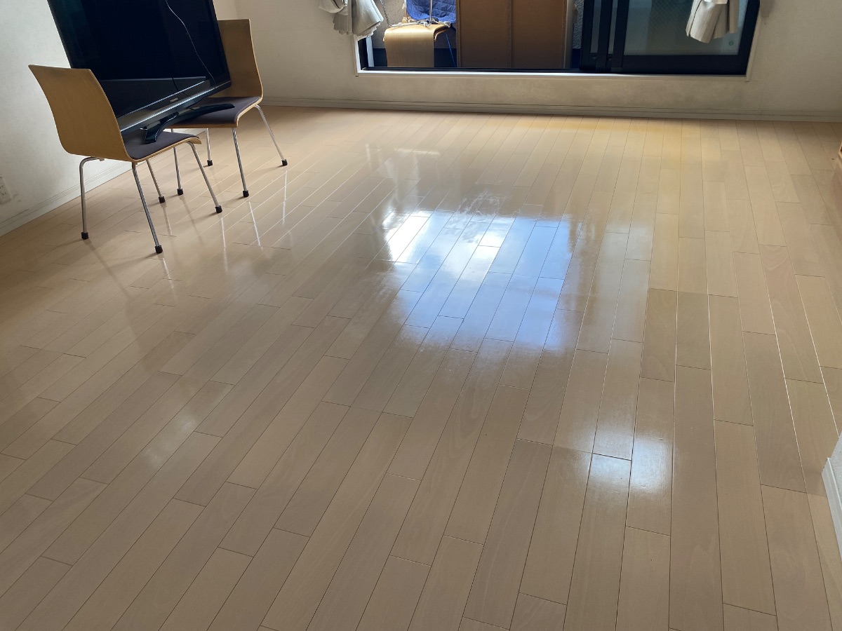 【施工後】東京都世田谷区 ご入居中戸建て Ｔ様邸 セラミックガラスフロアコーティング施工事例 フロアコートプロ セラミックガラスフロアコーティング施工済み