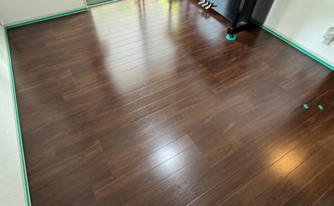 【施工前】埼玉県新座市 ご入居中戸建て Ｔ様邸 セラミックガラスフロアコーティング施工事例 施工前の状態