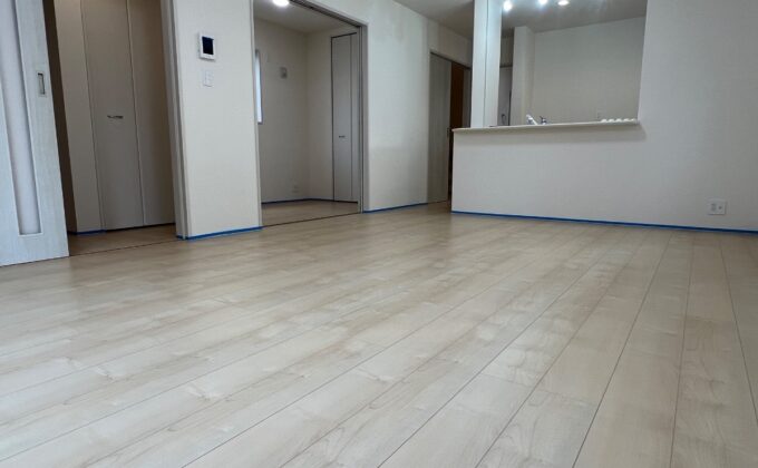 【施工前】栃木県宇都宮市 ご新築戸建て Ｌ様邸 シリコンフロアコーティング施工事例 施工前の状態