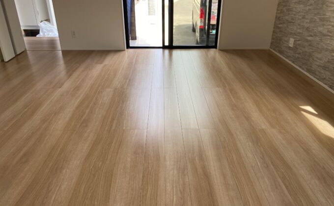 【施工後】東京都稲城市 ご新築戸建て Ｈ様邸 ガラスフロアコーティング施工事例 フロアコートプロ ガラスフロアコーティング施工済み