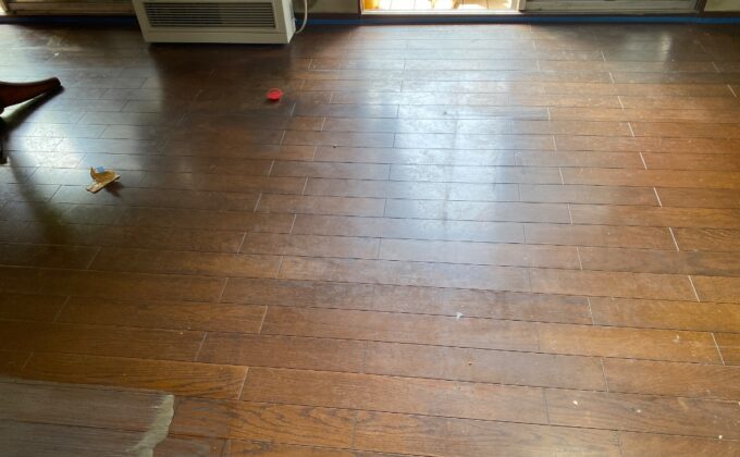 【施工前】東京都杉並区 ご入居中戸建て Ｓ様邸 シリコンフロアコーティング施工事例 施工前の状態