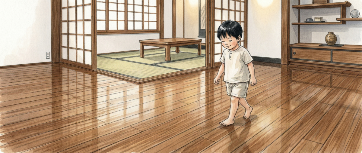 安全認証取得の仕上げ剤で施工された光沢ある邸宅フローリング