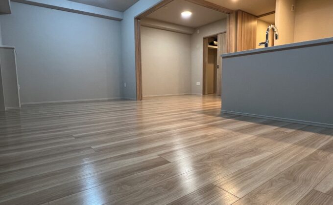 【施工後】東京都八王子市 ご新築マンション Ｓ様邸 ガラスフロアコーティング施工事例 フロアコートプロ ガラスフロアコーティング施工済み