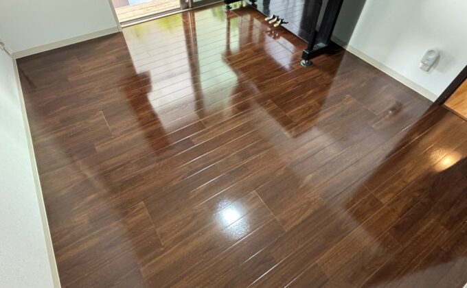 【施工後】埼玉県新座市 ご入居中戸建て Ｔ様邸 セラミックガラスフロアコーティング施工事例 フロアコートプロ セラミックガラスフロアコーティング施工済み