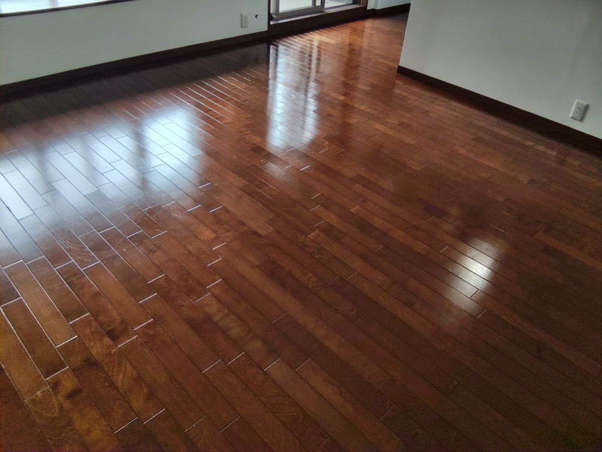 【施工後】川口市フロアコーティングの施工後|埼玉県川口市の中古マンションにセラミックガラスフロアコーティングを施工した仕上り