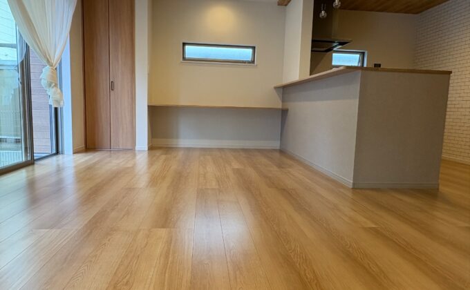 【施工後】埼玉県日高市 ご新築戸建て Ｉ様邸 セラミックガラスフロアコーティング施工事例 フロアコートプロ セラミックガラスフロアコーティング施工済み