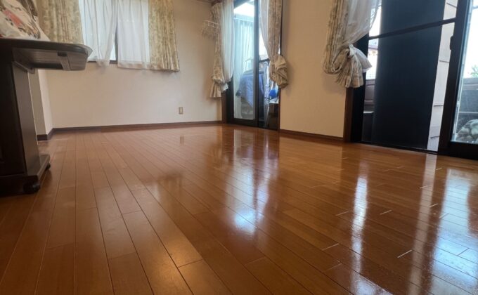 【施工後】千葉県佐倉市 ご入居中戸建て Ｏ様邸 シリコンフロアコーティング施工事例 フロアコートプロ シリコンフロアコーティング施工済み