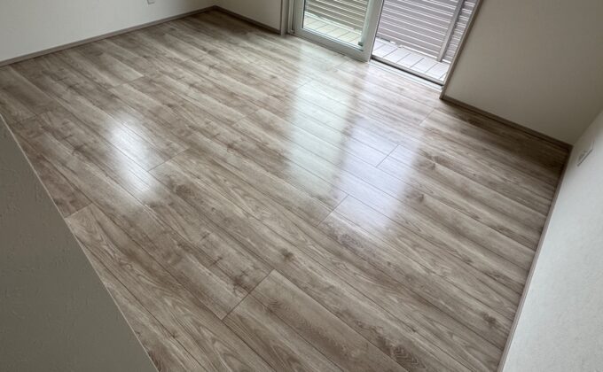 【施工後】千葉県流山市 ご新築戸建て Ｉ様邸 セラミックガラスフロアコーティング施工事例 フロアコートプロ セラミックガラスフロアコーティング施工済み