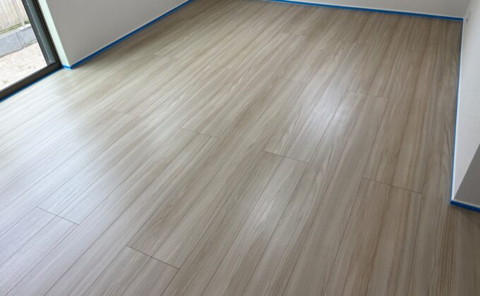 【施工前】栃木県宇都宮市 ご新築戸建て Ｌ様邸 シリコンフロアコーティング施工事例 施工前の状態