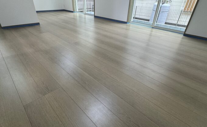 【施工前】栃木県宇都宮市 ご新築戸建て Ｌ様邸 シリコンフロアコーティング施工事例 施工前の状態