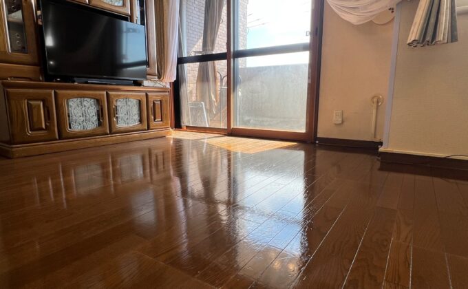 【施工後】千葉県千葉市 ご入居中マンション Ａ様邸 シリコンフロアコーティング施工事例 フロアコートプロ シリコンフロアコーティング施工済み