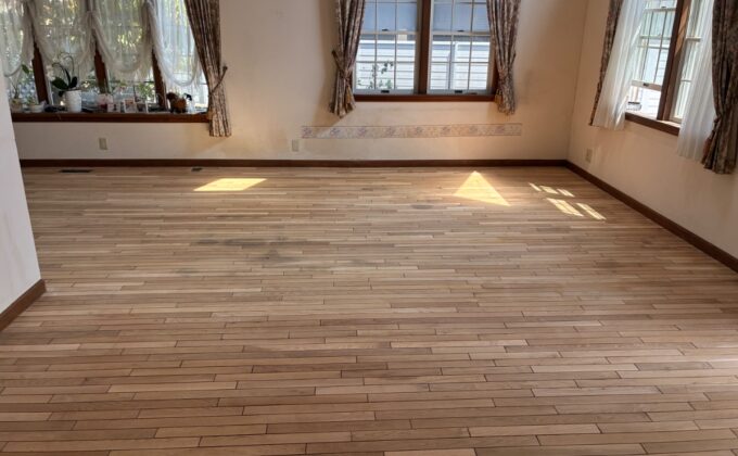 【施工後】千葉県木更津市 ご入居中戸建て Ｅ様邸 フロアサンディング施工事例 フロアコートプロ フロアサンディング施工済み