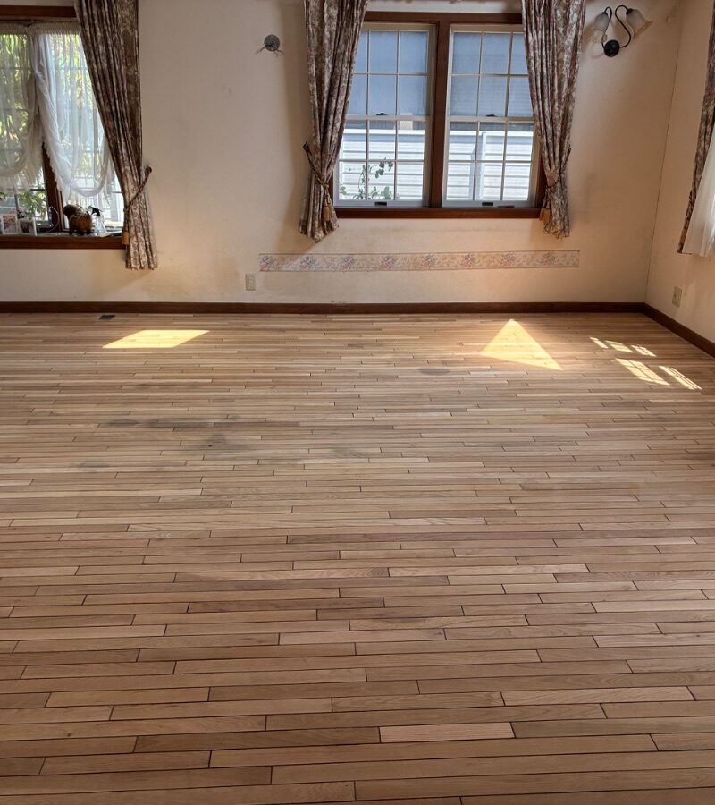 【施工後】太田市フロアサンディングの施工後｜群馬県太田市のご入居中戸建てにフロアサンディングを施工した仕上り
