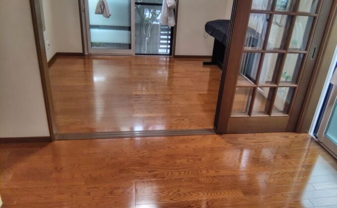 【施工後】東京都江戸川区 ご入居中戸建て Ｕ様邸 セラミックガラスフロアコーティング施工事例 フロアコートプロ セラミックガラスフロアコーティング施工済み