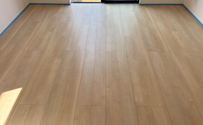 【施工前】栃木県高根沢町 ご新築戸建て Ｌ様邸 シリコンフロアコーティング施工事例 施工前の状態