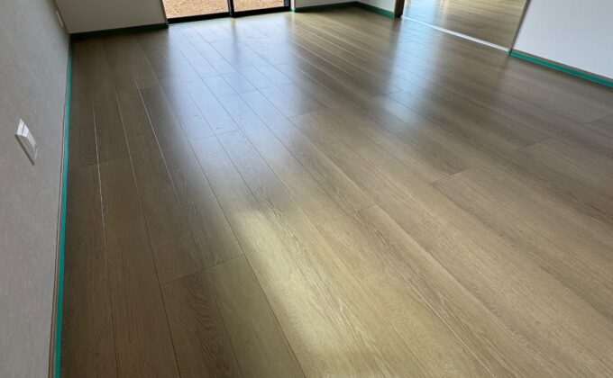【施工前】栃木県真岡市 ご新築戸建て Ｌ様邸 シリコンフロアコーティング施工事例 施工前の状態