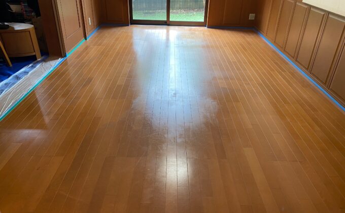 【施工前】神奈川県相模原市 ご入居中戸建て Ｈ様邸 ガラスフロアコーティング施工事例 施工前の状態