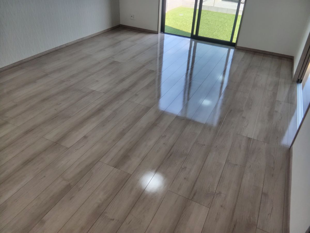 【施工後】真岡市フロアコーティングの施工後|栃木県真岡市のご新築戸建てにシリコンフロアコーティングを施工した仕上り