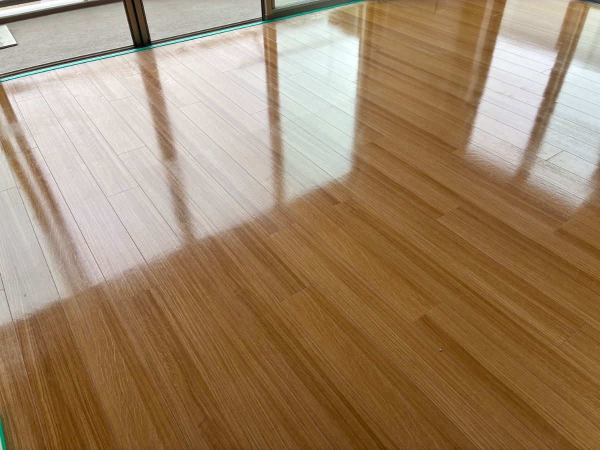 【施工前】千葉市フロアコーティングの施工前|千葉県千葉市のご入居中マンションのフローリング(シリコンフロアコーティング施工前)
