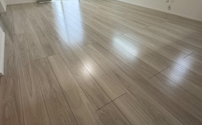 【施工後】千葉県流山市 ご新築戸建て Ｉ様邸 ガラスフロアコーティング施工事例 フロアコートプロ ガラスフロアコーティング施工済み
