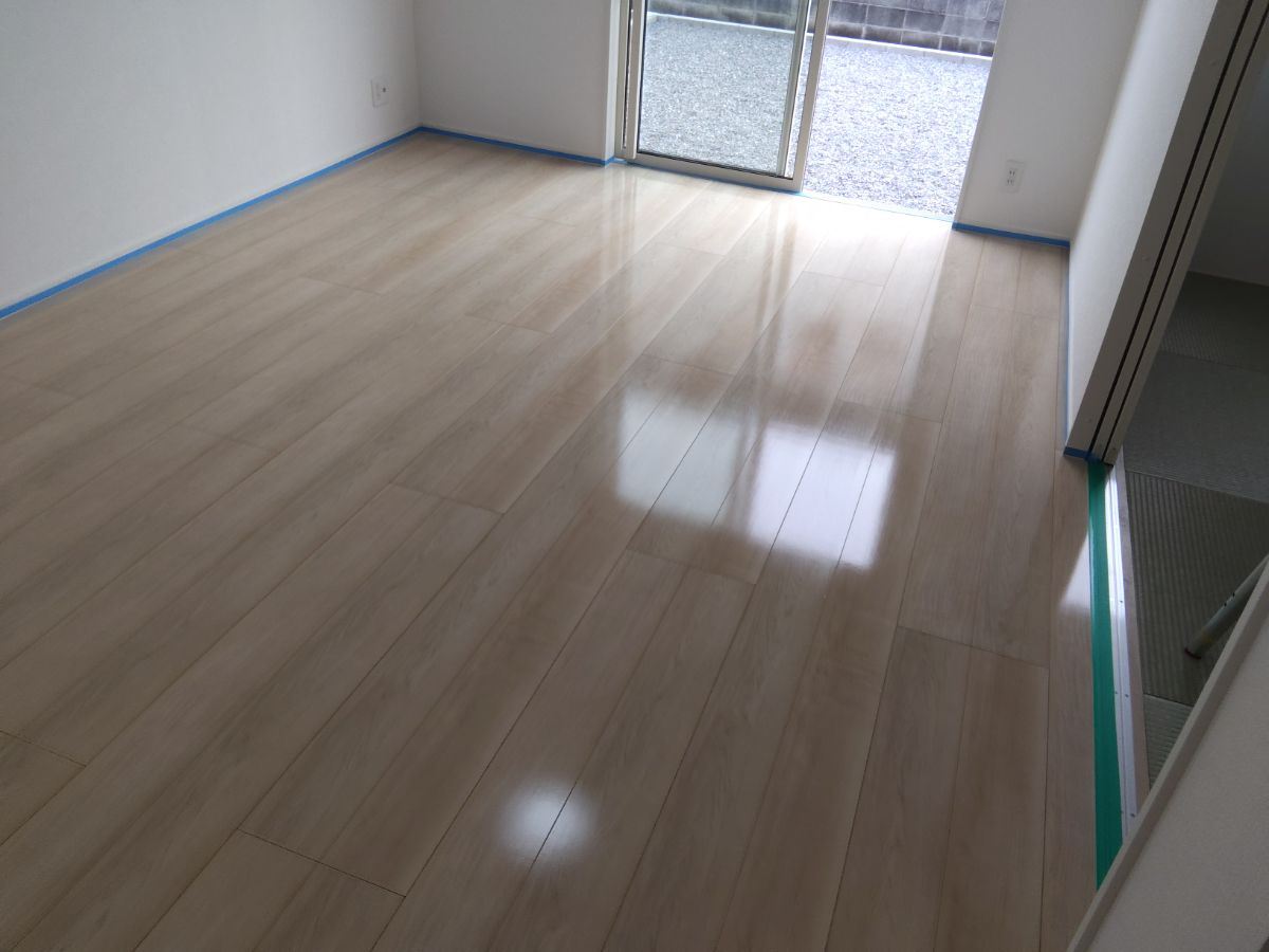 【施工後】鹿沼市フロアコーティングの施工後|栃木県鹿沼市のご新築戸建てにシリコンフロアコーティングを施工した仕上り
