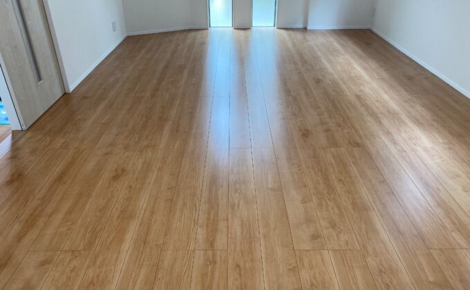 【施工後】神奈川県藤沢市 ご新築戸建て Ｓ様邸 ガラスフロアコーティング施工事例 フロアコートプロ ガラスフロアコーティング施工済み