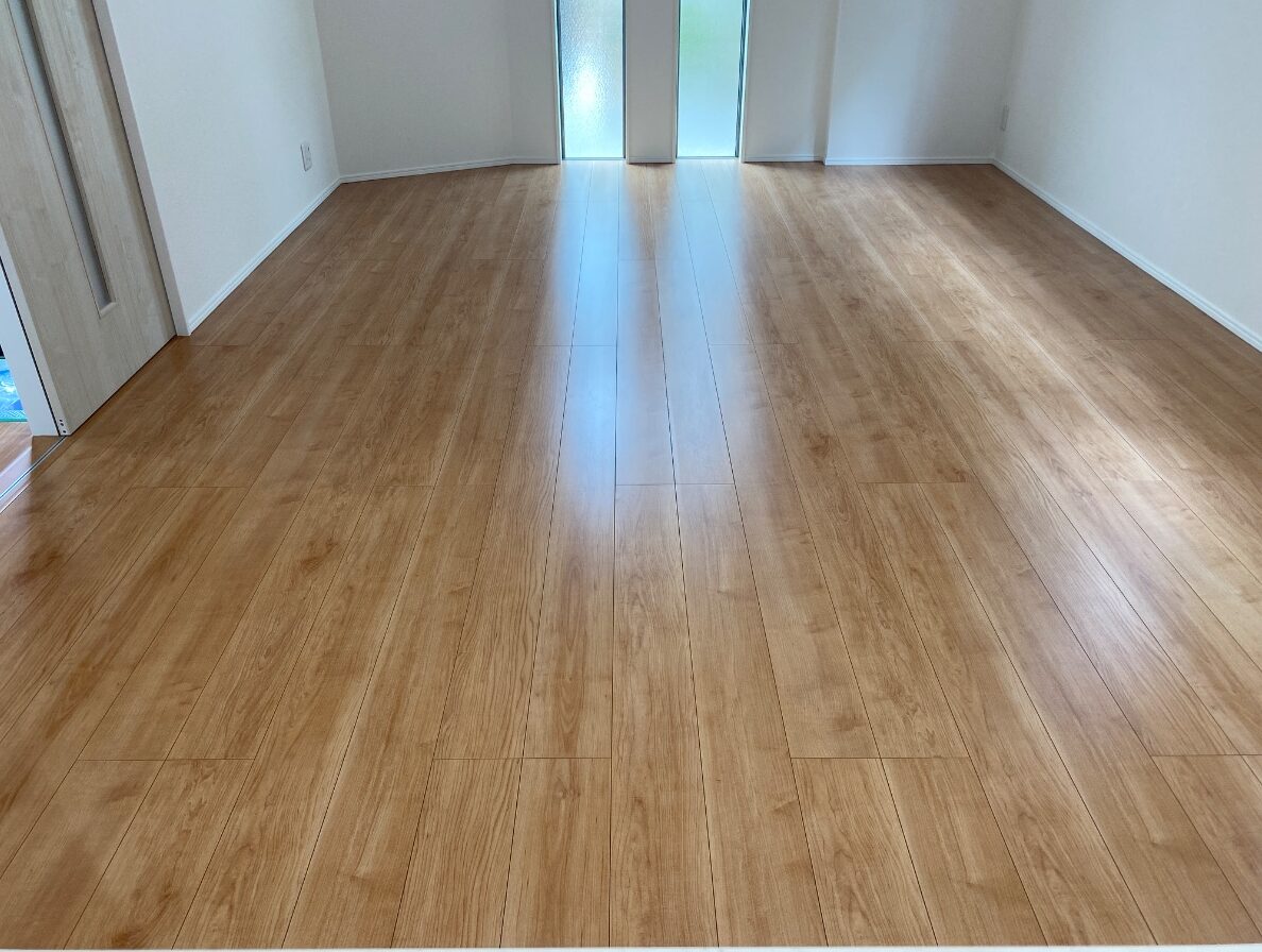 【施工後】藤沢市フロアコーティングの施工後|神奈川県藤沢市のご新築戸建てにガラスフロアコーティングを施工した仕上り