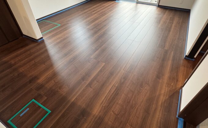 【施工前】群馬県富岡市 ご新築戸建て Ｏ様邸 セラミックガラスフロアコーティング施工事例 施工前の状態